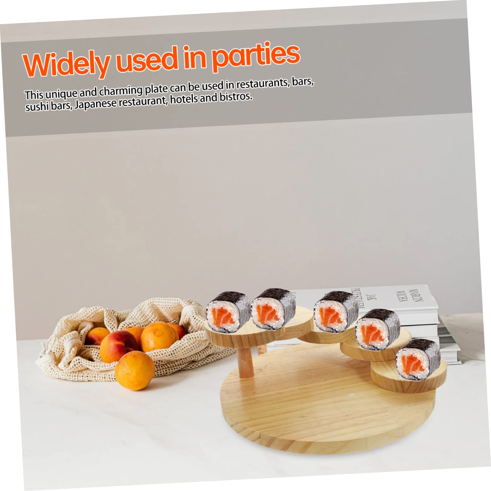Cabilock Vassoio Rotante in per Sushi e Sashimi Piatto Decorativo Giapponesi per Ristoranti e Bar Accessorio Unico per Sushi e Carne
