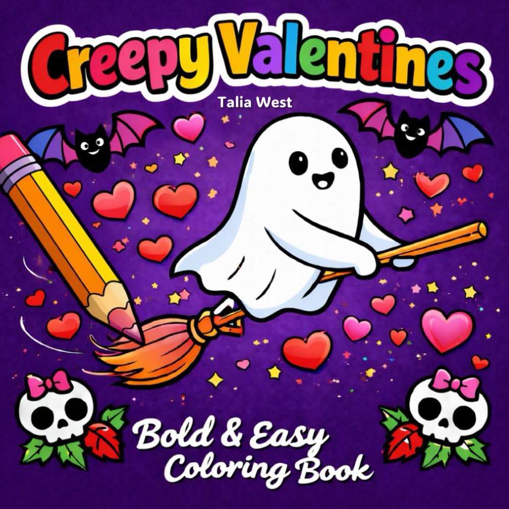 Creepy Valentines Bold & Easy Coloring Book: Cute & Creepy Valentine-Themed Coloring Pages with Bold, Easy Designs