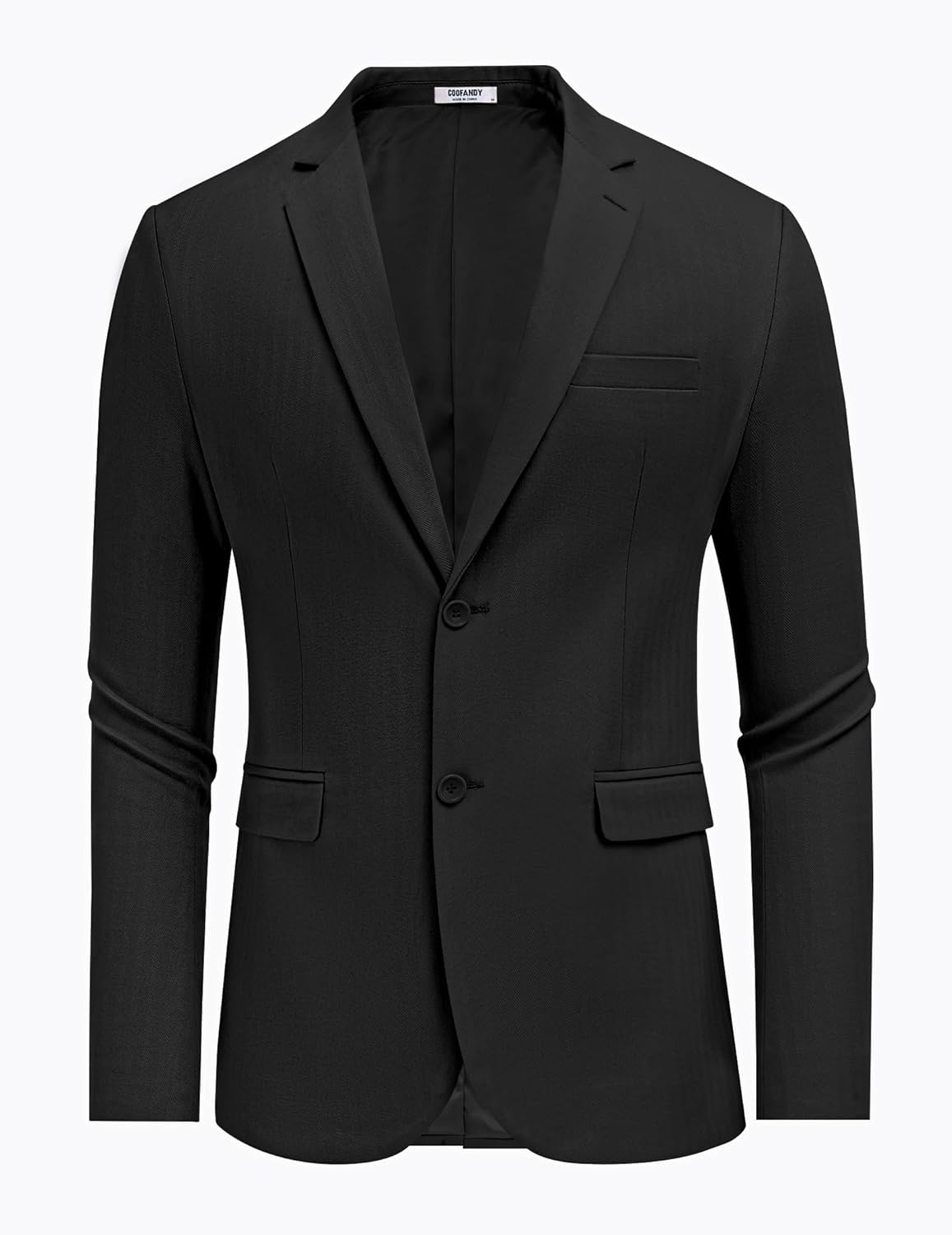 COOFANDY Men's Herringbone Blazer Slim Fit Cotton Sport Coats Two Buttons Casual Suit Jacket - Image 8