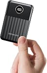 Portable Charger,Ultra Slim 10000mAh 22.5W Power Bank,USB C in/Output Fast Charging Mini Battery Pack Compatible with iPhone 17 16 15 14 Samsung S23 S22 S21 Google iPad etc (Black)