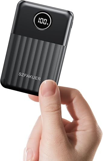 Portable Charger,Ultra Slim 10000mAh 22.5W Power Bank,USB C in/Output Fast Charging Mini Battery Pack Compatible with iPhone 17 16 15 14 Samsung S23 S22 S21 Google iPad etc Black