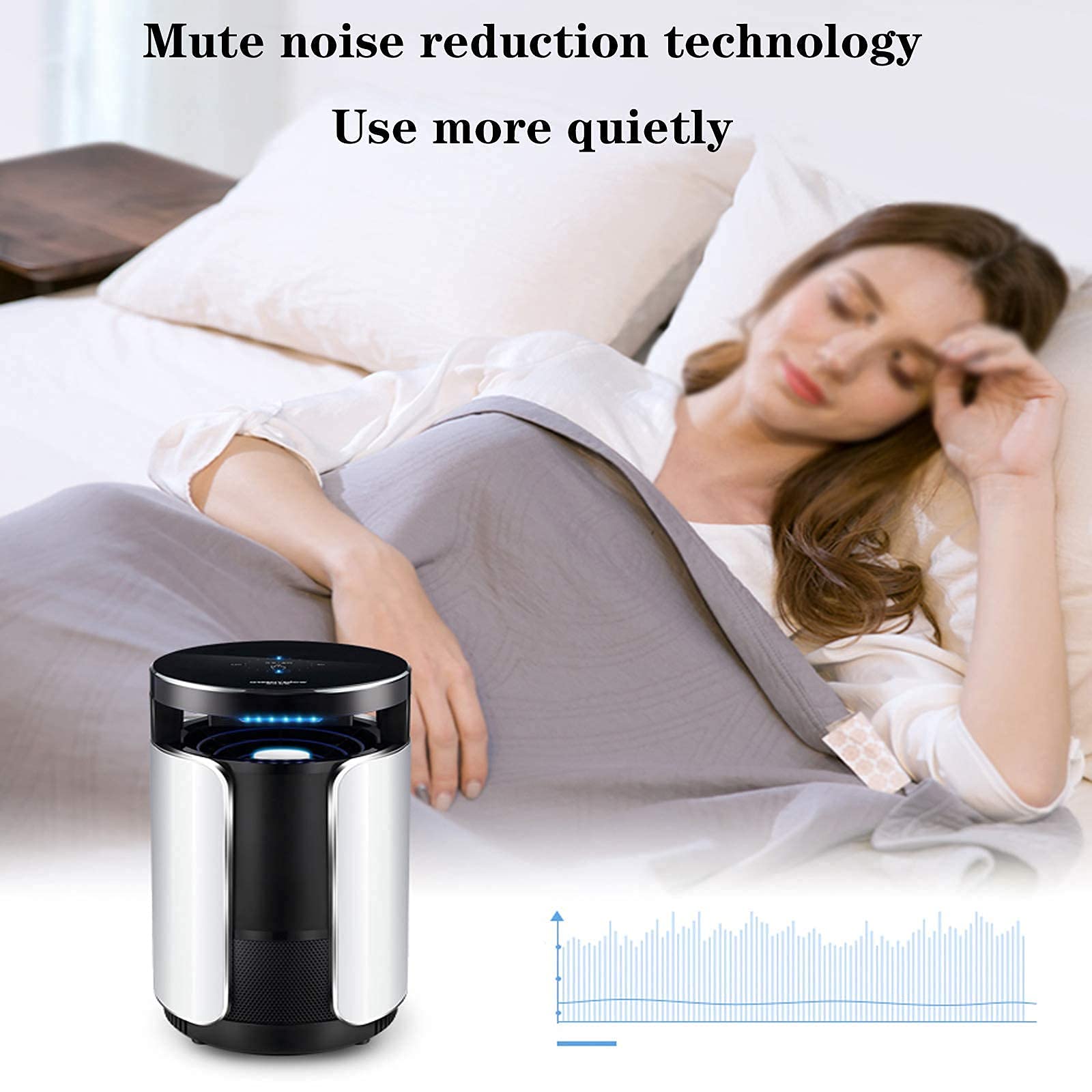 Lámpara para Mosquitos, Lámpara para Matar Mosquitos, Repelente De Mosquitos para El Hogar, Trampa para Mosquitos para Interiores, Mata Mosquitos Enchufable Automático, Adecuado para Mujeres Embaraz