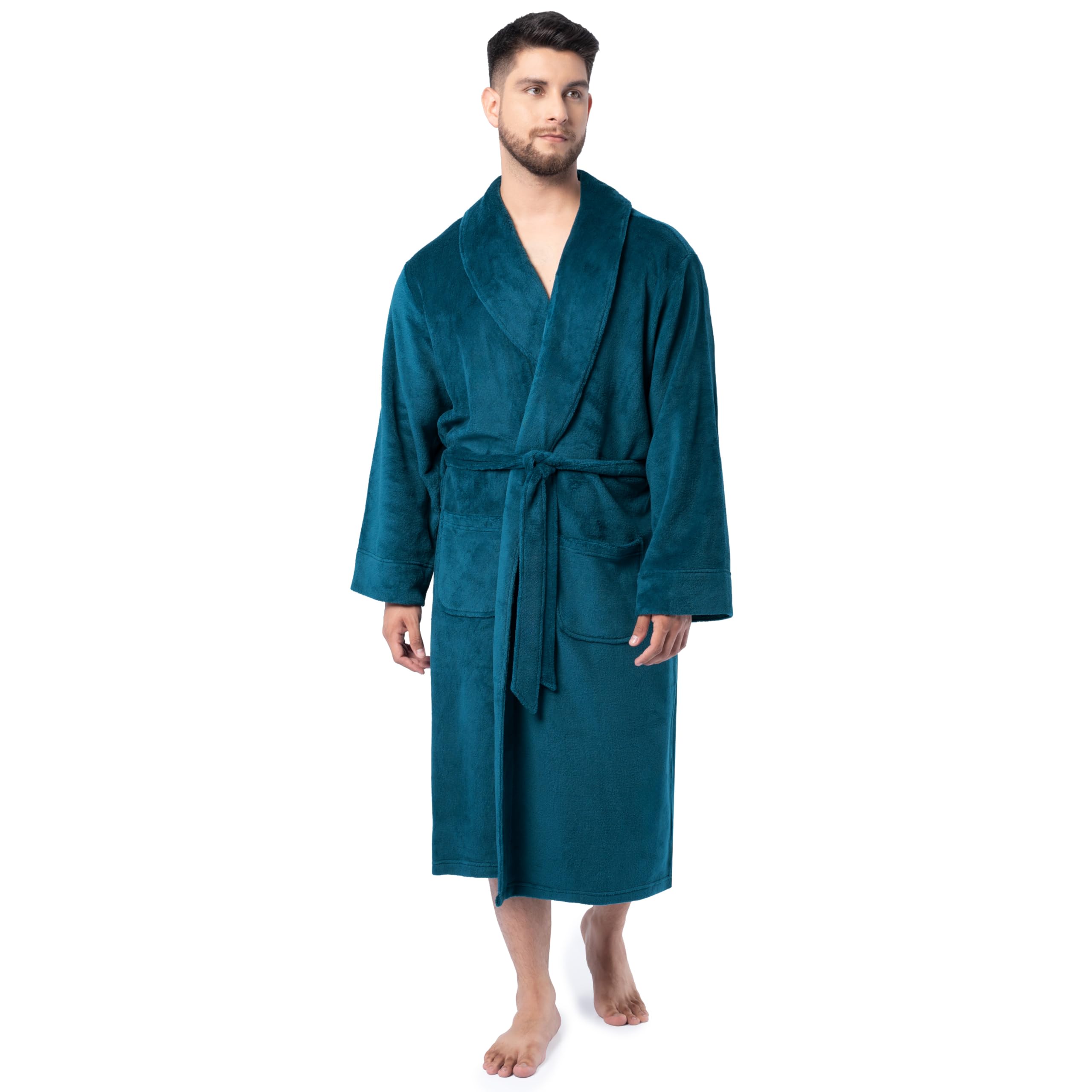 IZOD Mens Comfort-Soft Fleece Robe