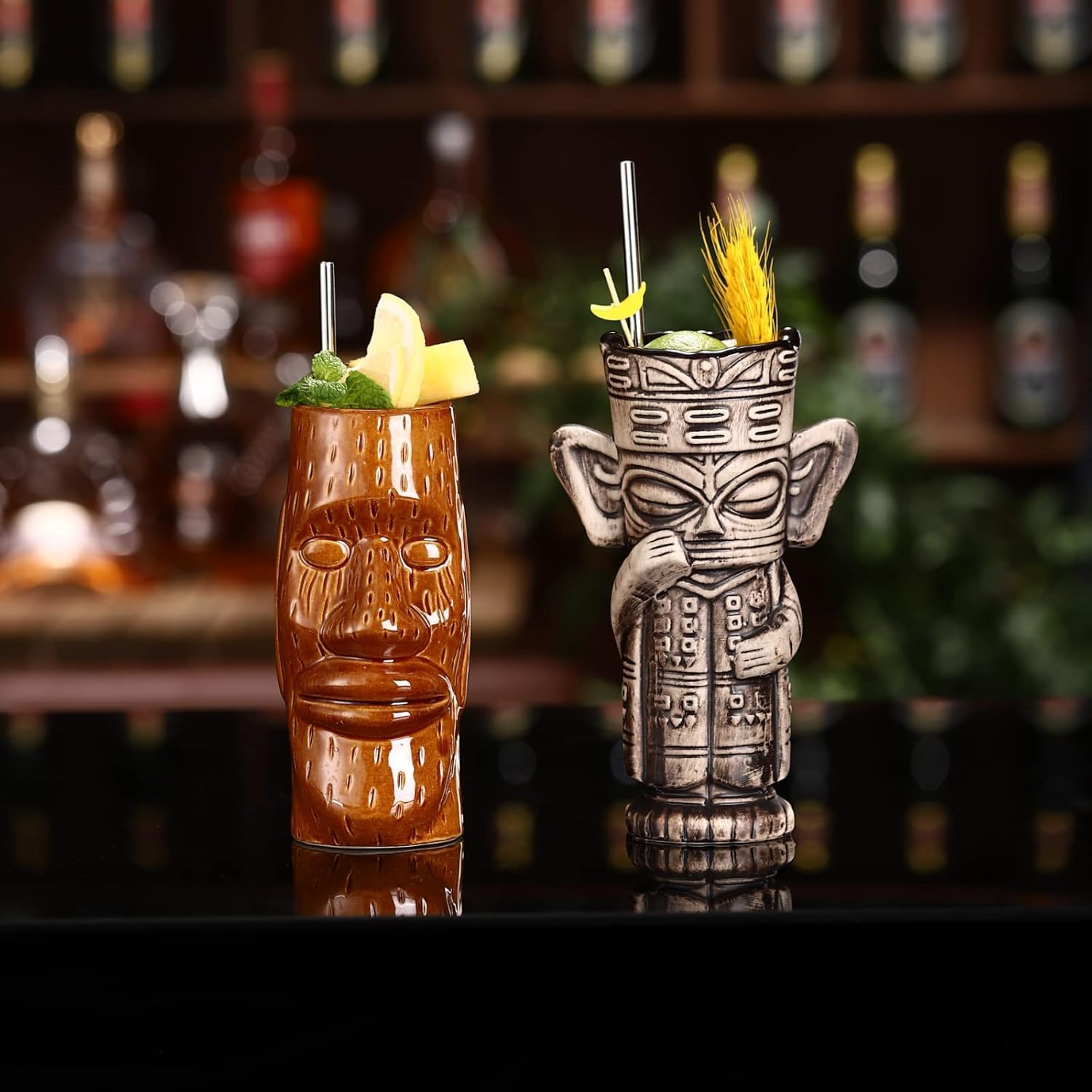 Tiki-Gläser Für Cocktails, Tiki-Tassen, 4 Stück, Produktbild-Vorschau 7