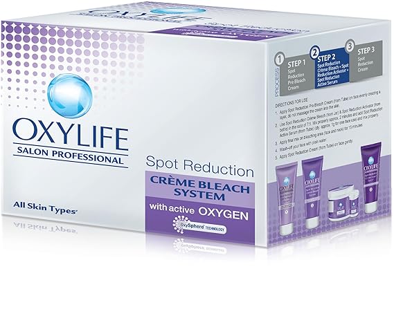 Oxylife?Salon Professional Spot Reduction Creme Bleach - 345g | With Oxysphere Technology | Advanced Spot Reduction | Gentle on Skin | Instant & Long Lasting Results