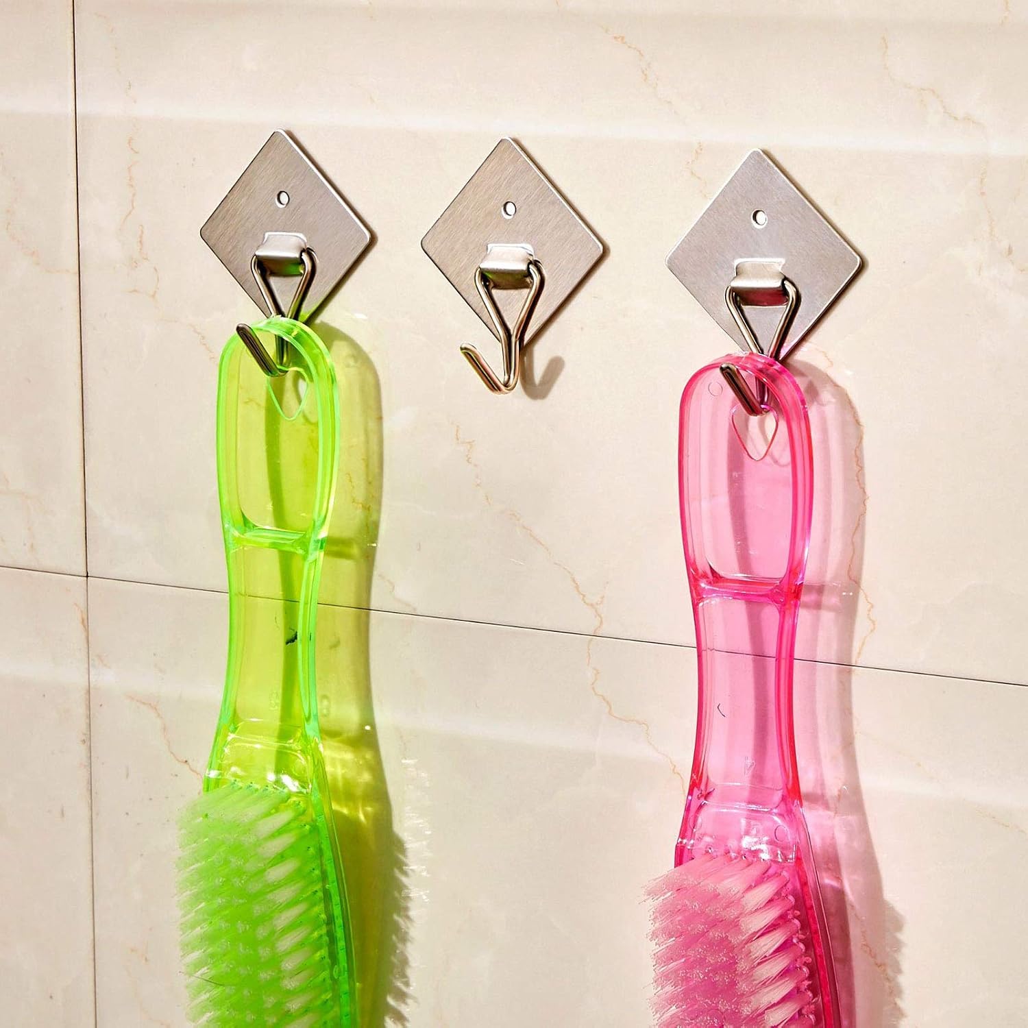 Tech Deals 🔥 Cenland Self Adhesive Hooks 30lb(Max) Utility Wall Hooks with Holes and Screws,Waterproof and Oilproof,Bathroom Kitchen Heavy Duty Reusable Seamless Hooks(10PCS)