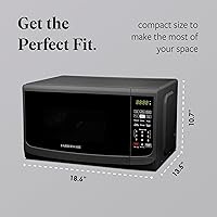 Vista 4 de Farberware Horno microondas de encimera de 0.9 pies cúbicos, 900 vatios de potencia, configuración de cocción automática, descongelación, fácil Negro