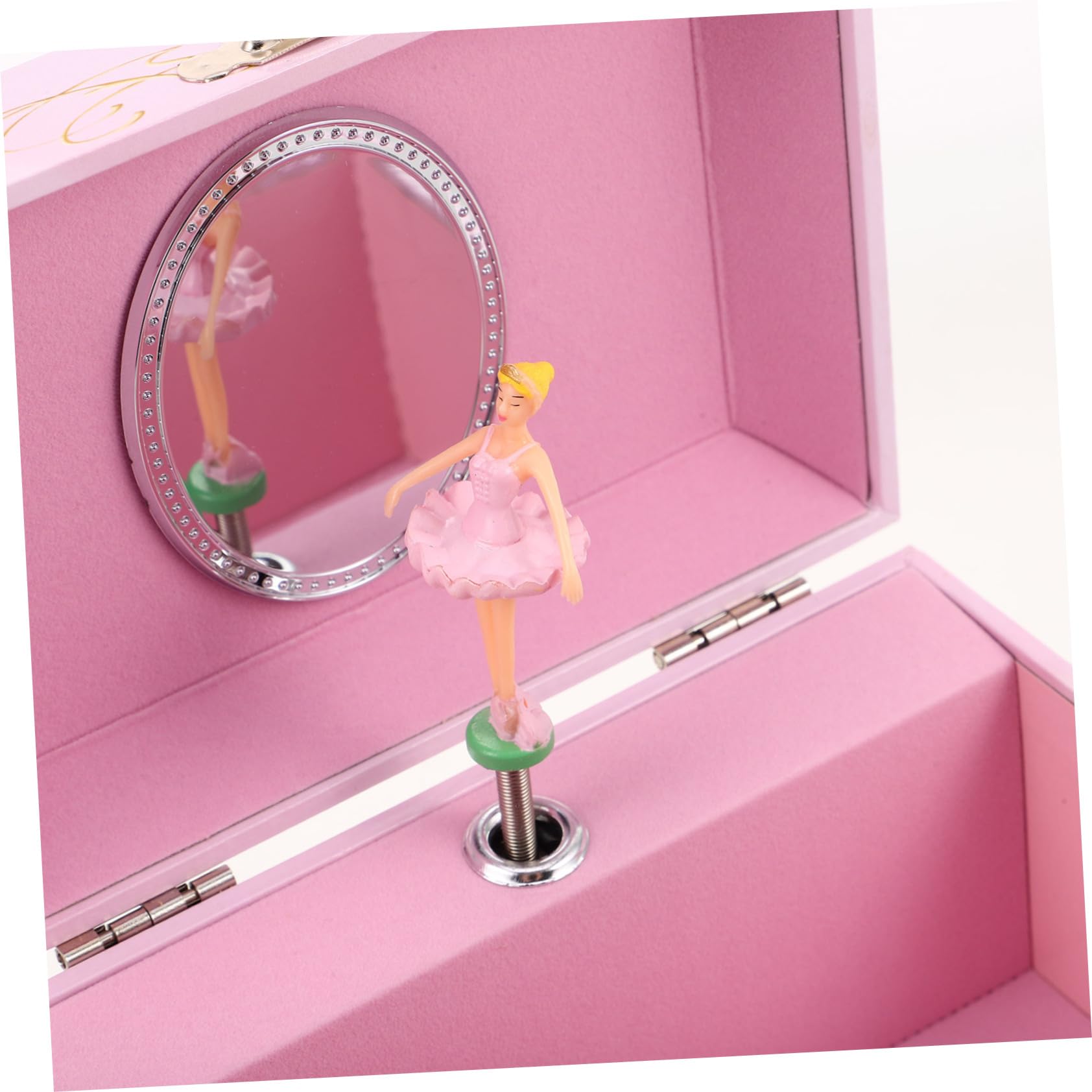 Mikikit Caja De Música Ballet Rosa 13 Cm Joyero Musical para Niñas Almacenamiento De Joyas con Bailarina Giratoria Obsequio De Cumpleaños Infantil
