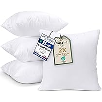 Utopia Bedding Set di 4 Cuscini, 40 x 40 cm Imbottitura per Cuscini, Cuscini Divano, Cuscino Interno (Bianco)