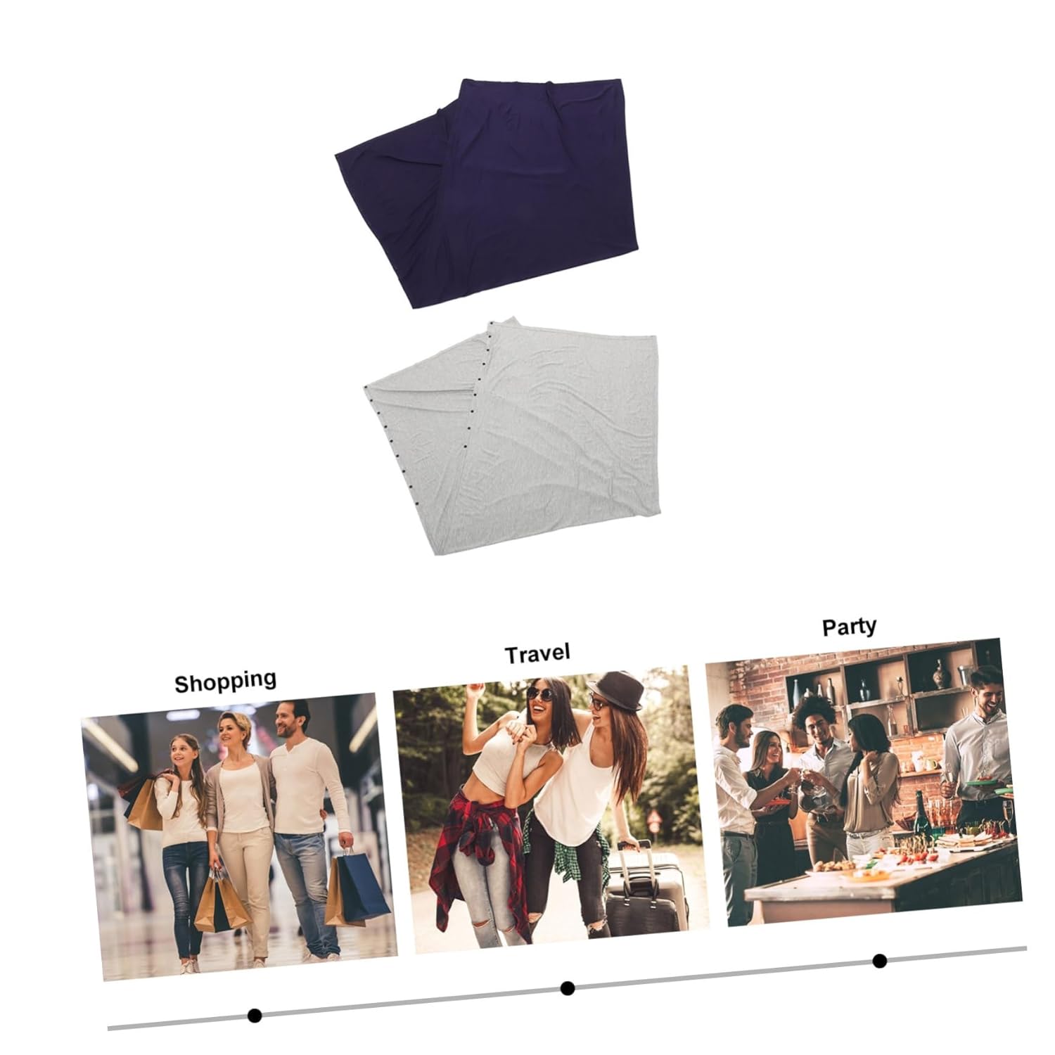 2pcs Nursing Cover Multi-Function Feeding Shawl for Breastfeeding Privacy Material Lightweight and Breathable for Indoor and Outdoor Use Solid Grey