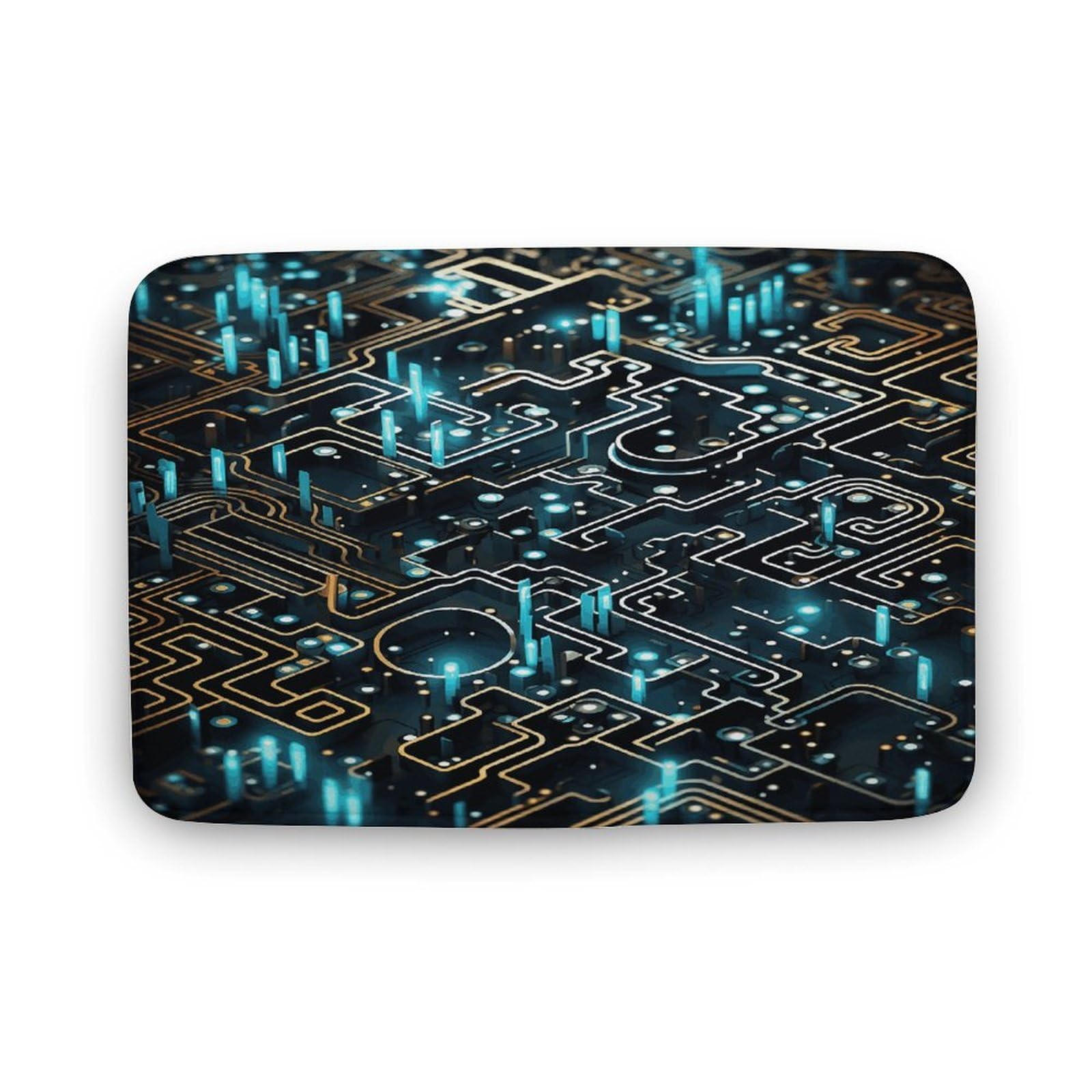Tapete de bienvenida para interiores y exteriores, antideslizante, patrón de codificación, tapete para entrada, porche, lavandería, baño, dormitorio, alfombra de 40 cm x 60 cm