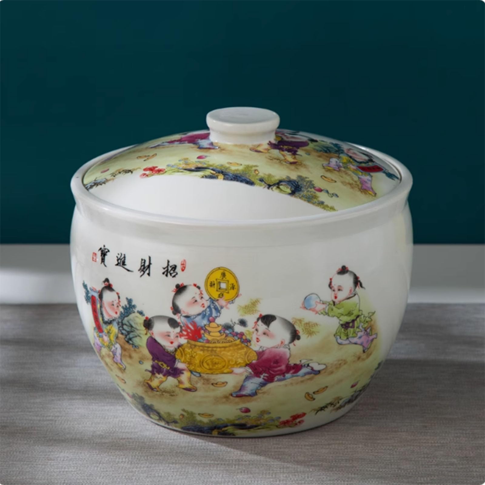 Ixtregzjkm C Erami Rice Jar, Erami Rice Jar With Lid, Erami Rice Storage, Grain Storage Ontainer, Hinese Erami Rice Jar, Household Rice Bucket, Grain Dispenser Food Storage Jar, Erami Storage Ontainer