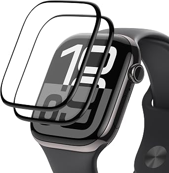 FLOLAB NanoArmour for Apple Watch Series 10 screen protector 46 mm with Anti Scratch for Apple Watch 10 46mm TruColor Display, Easy to Install, Ultra Clear - 2 Pack