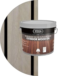 WOCA Denmark - Exterior Wood Oil - 2.5L Silver Water Based Penetrating Stain for Outdoor Wood Decks, Fences, Siding and Furniture