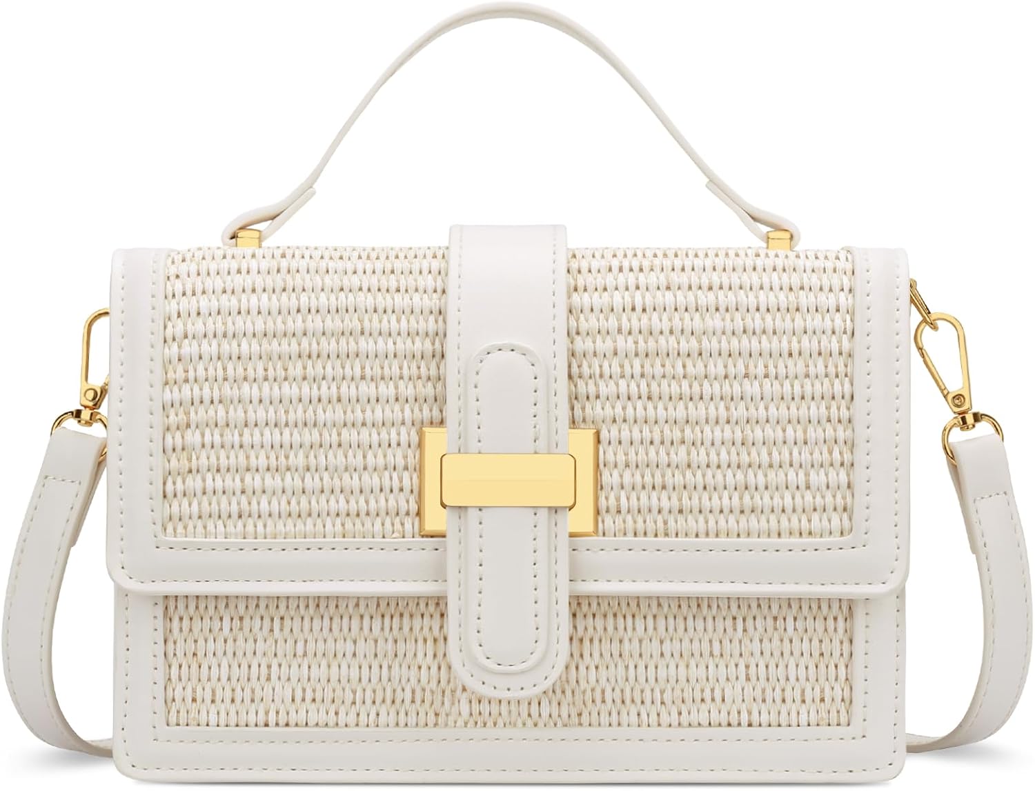 KKXIU Top Handle Straw Crossbody Bags Women Summer Purses Handbags