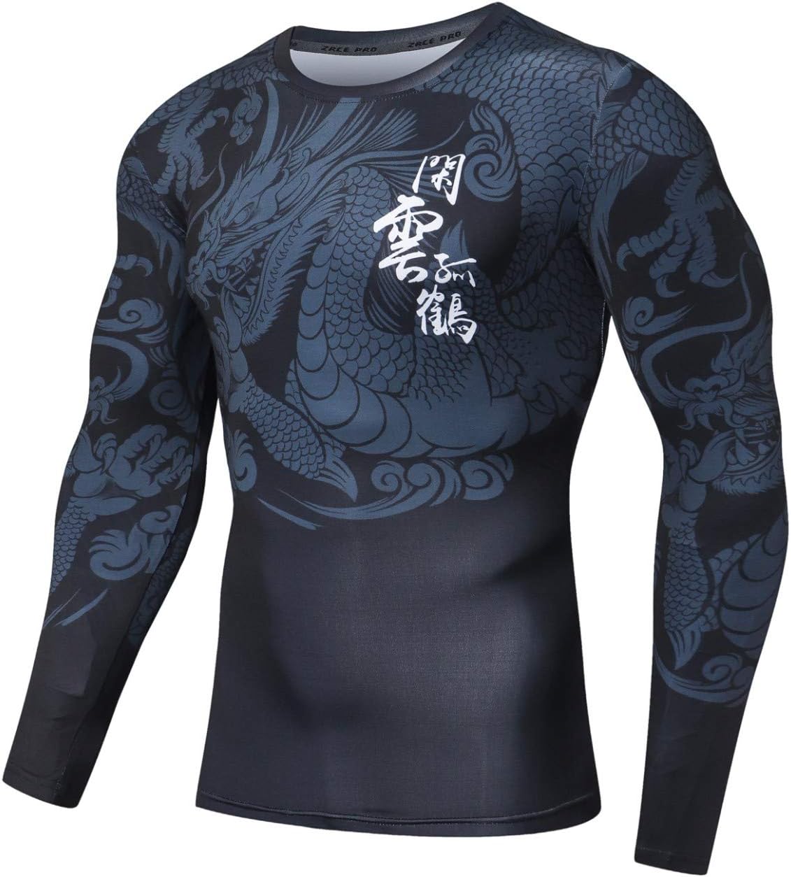 Red Plume Cool Dry Compression Long Sleeve Baselayer Athletic Sports T-Shirts/Compression Crew Neck Long Sleeve T-Shirts
