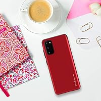 Vista 7 de GOOSPERY Sky Slide - Funda para Samsung Galaxy S20 (2020) de doble capa con tarjetero y cartera (rojo)