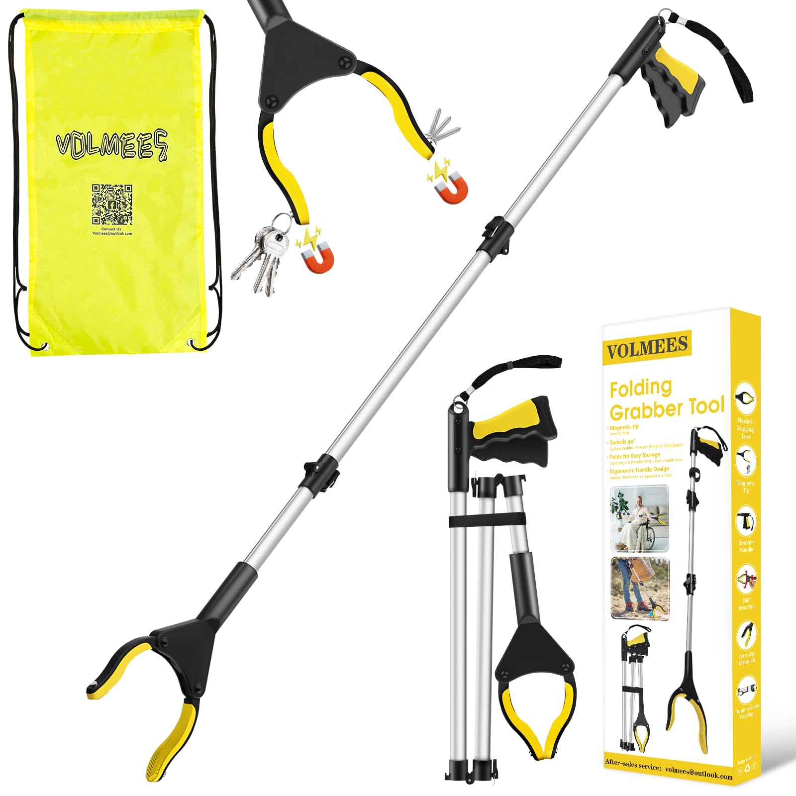 volmees Grabber Tool, Grabbers for Elderly Grab It Reaching Tool