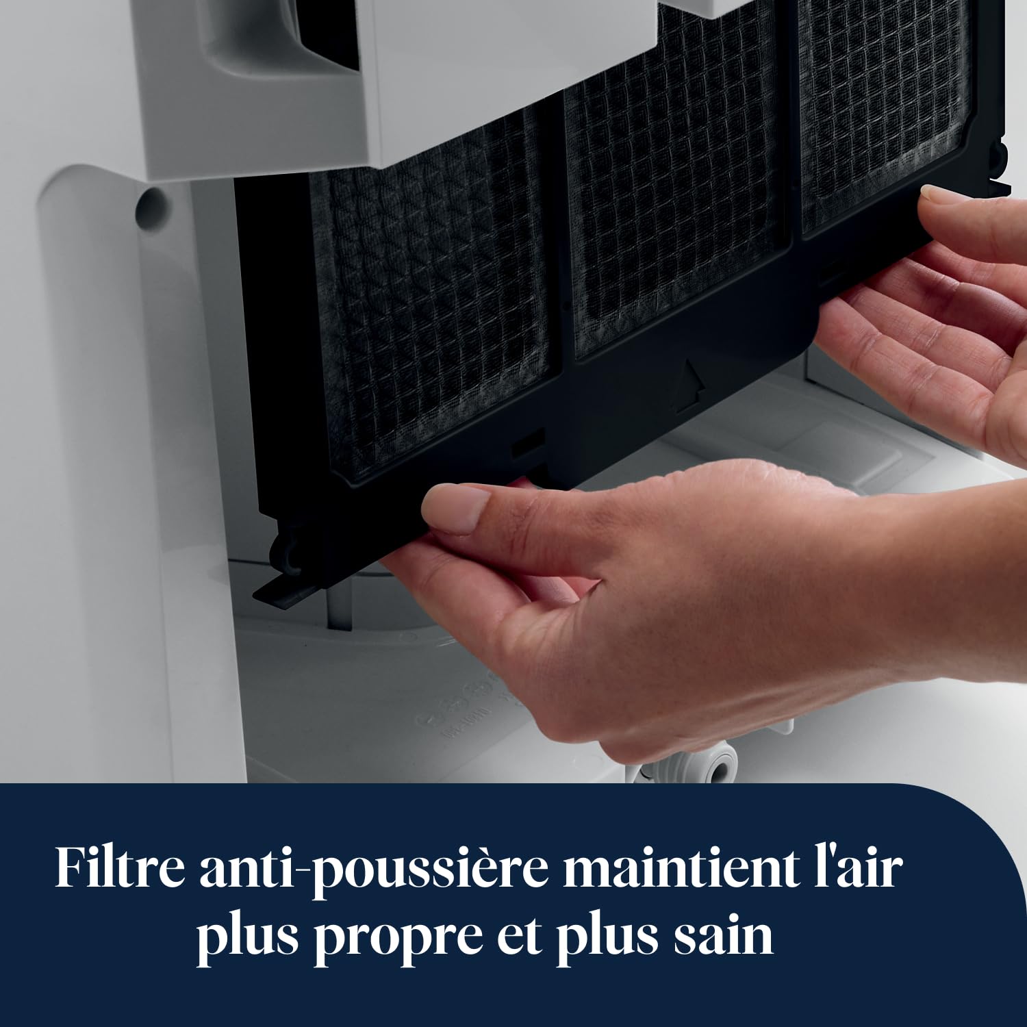 De’Longhi Tasciugo AriaDry - Déshumidificateur Portable pour la Maison, Élimination Humidité 30L/24h, Séchage, Anti-Moisissure, Pompe drainage 5m, Silencieux, Ecran LCD, Minuteur, Blanc (DD230P)