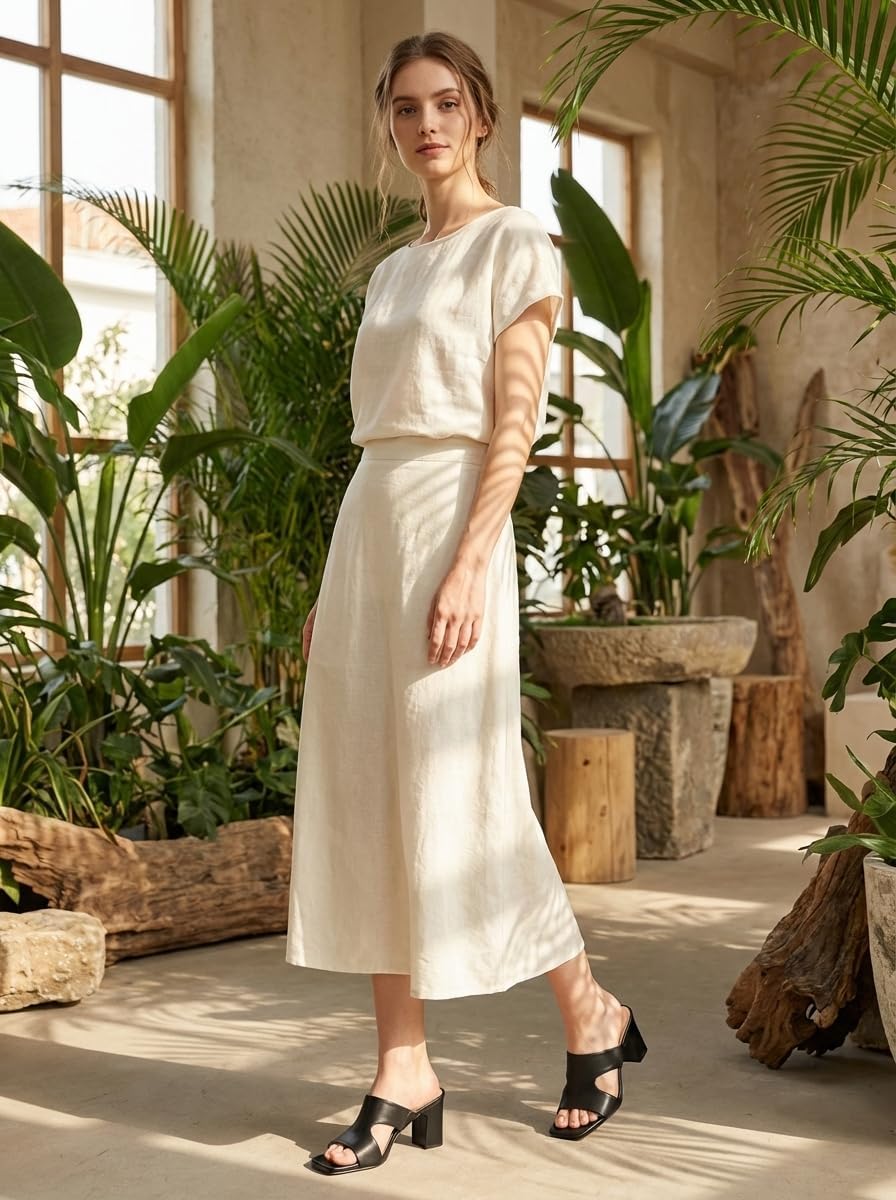 Heeled Sandals For Women Square Open Toe Slip-On Heeled Mules Block Chunky Heeled Casual Sandals for Date,Party - Image 3