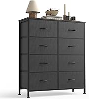 Vista 17 de Sweetcrispy Cómoda de 7 cajones con contenedores de tela, organizador de torre para dormitorio, armario, pasillo, entrada, cómoda alta con marco