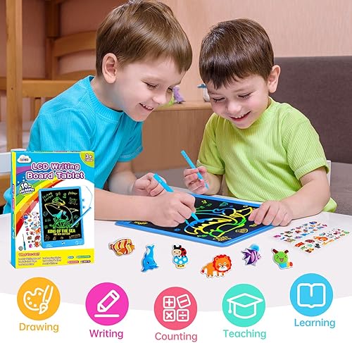 Miniatura 2 de ZMLM Regalos para niños de 3 a 12 años tableta de escritura LCD de 10 pulgadas tablero de dibujo reutilizable para niños niñas adolescentes edad 3 4