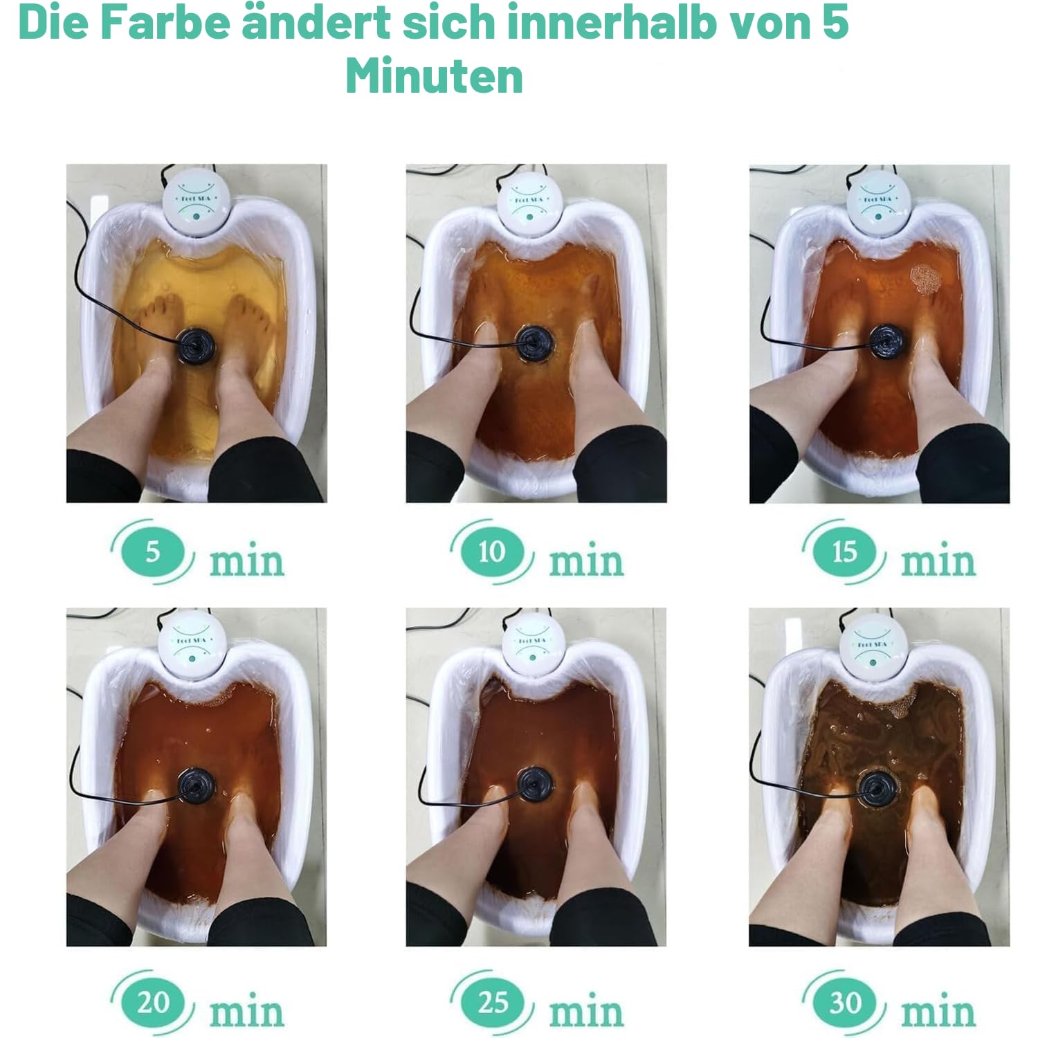 Ion Foot Bath,Ion Foot Bath Detox,Ionic Detox Foot Bath Machine,Ionen-Reinigungsmaschine Für den Heimgebrauch,Detox-Maschine,FußmassageSpa,Gesundheit und Vitalität,Das Becken 38 x 48 cm