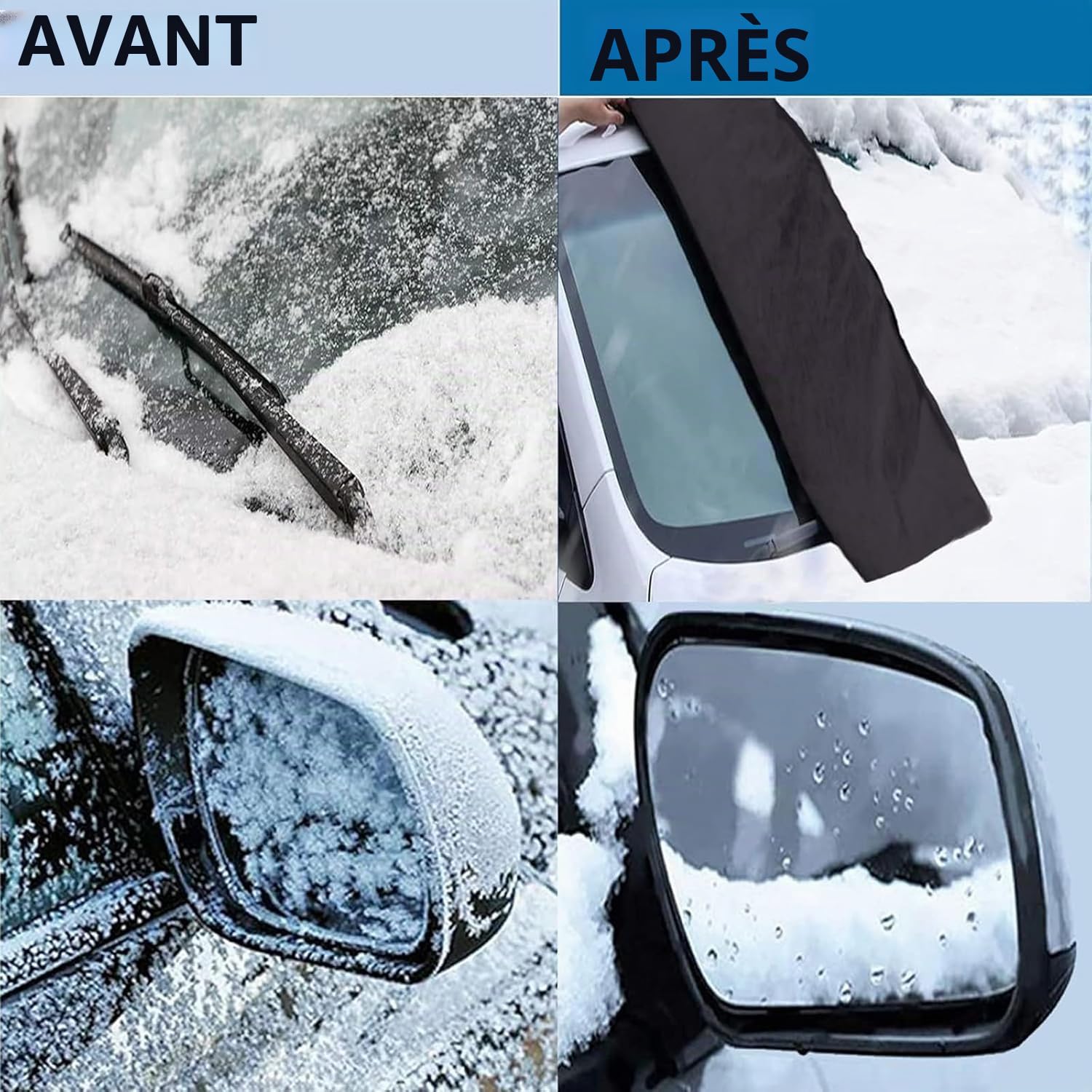 Housse pour Voiture Exterieur, Demi Bâche voiture Housse de Protection Auto, Couverture de voiture Imperméable, Coupe-Vent, Anti-UV, Soleil, Pluie, Poussière, Ajustement Universel pour Berline
