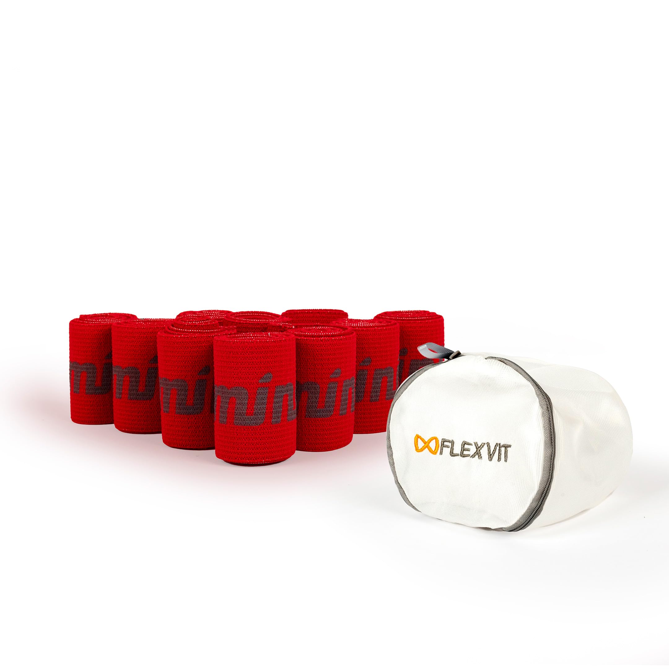FLEXVIT Mini Set Premium - Bandas de Resistencia para Entrenamiento Funcional intensivo, 6 Niveles de Fuerza, certificadas Oeko-Tex, Made in Germany