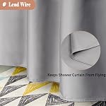UFRIDAY Stall Shower Curtain 36 x 72 inches, Small Gray Polyester Fabric Shower Curtain for Bathroom with Rustproof Metal Grommets for Narrow Stall Size, Water Resistant, Machine Washable,Grey