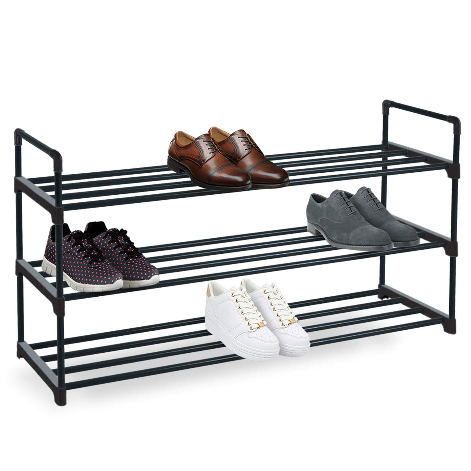 Buy Knight 3 Tier Heavy Duty Metal Shoe Rack Quick Assembly No Tools