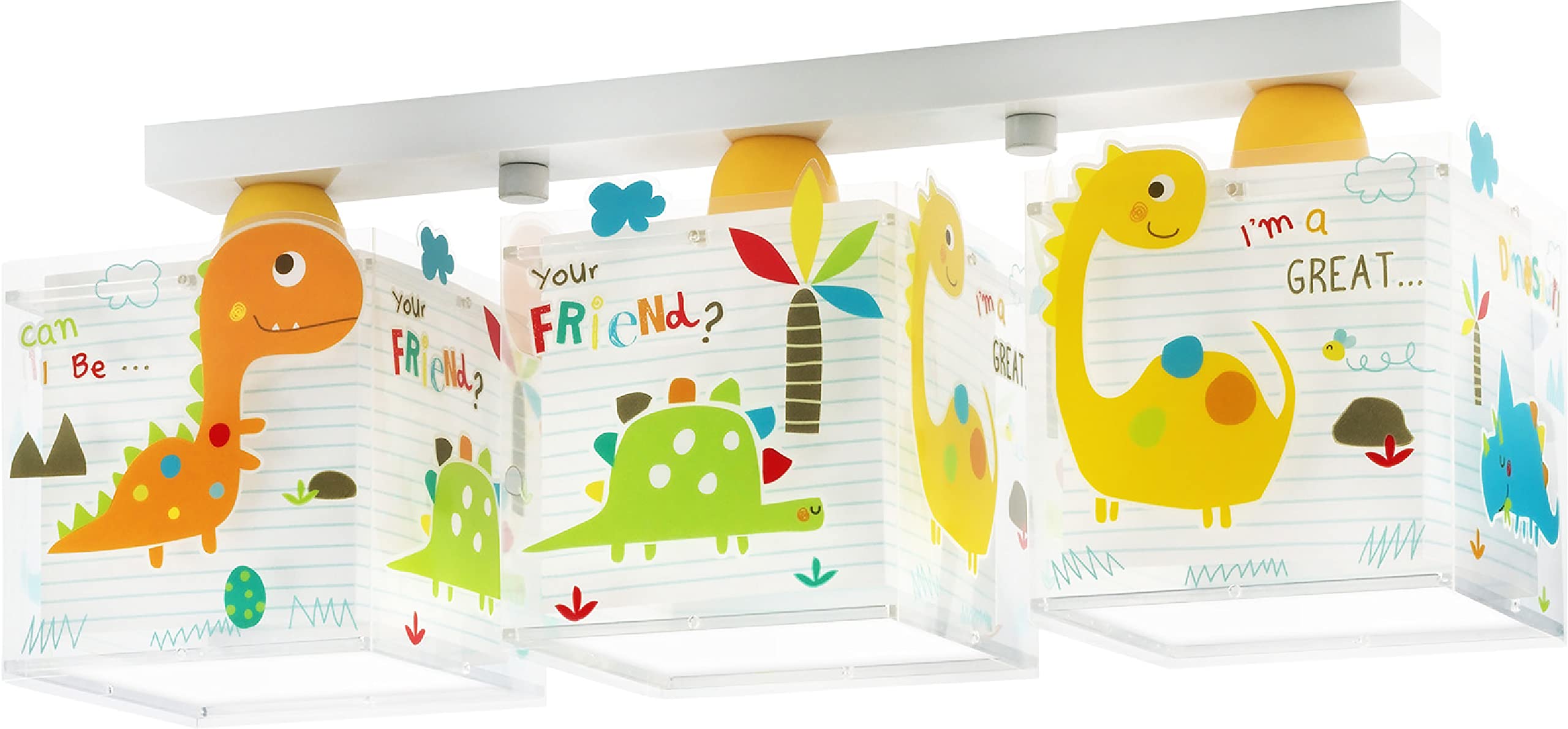 Dalber Dinos Strip with 3 Lights E27, Multi-Colour