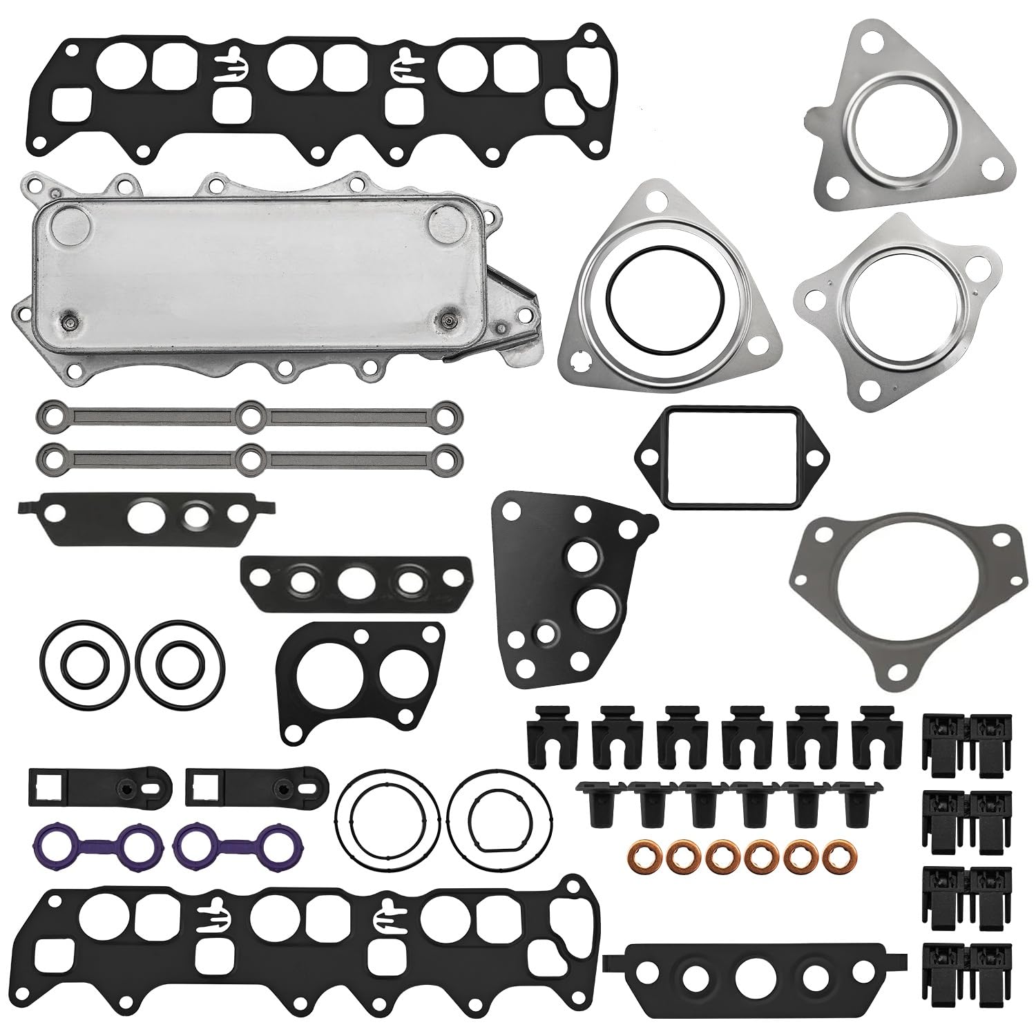 OM642 Ölkühler Dichtungssatz Kompatibel mit Mercedes Ml320 W164 W204 | ölkühler + dichtungssatz für mercedes W203 W204 W211 W212 W213 M272 OM642 6420903237 A6420907737