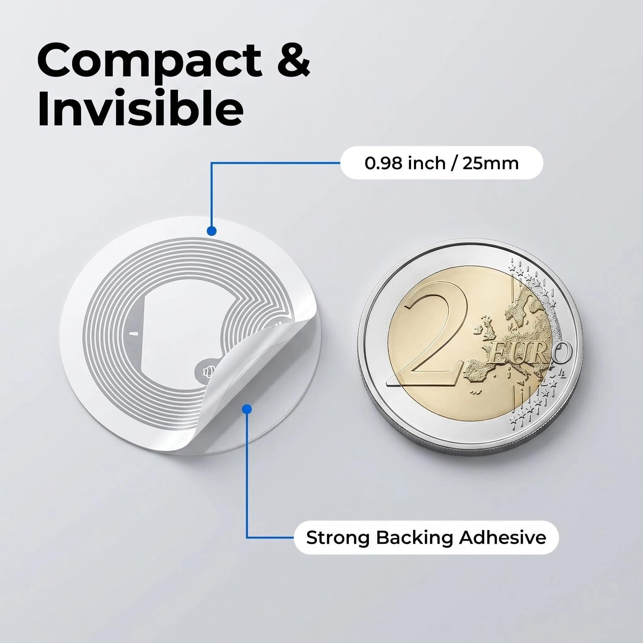 80 Stück NFC Tag Sticker, Ntag 216 NFC Aufkleber Wiederbeschreibbar, Wiederbeschreibbare NFC Tags, Programmierbar 888 Byte Speicher, NFC Sticker für Alle NFC-Fähigen Handys und Geräte (216)