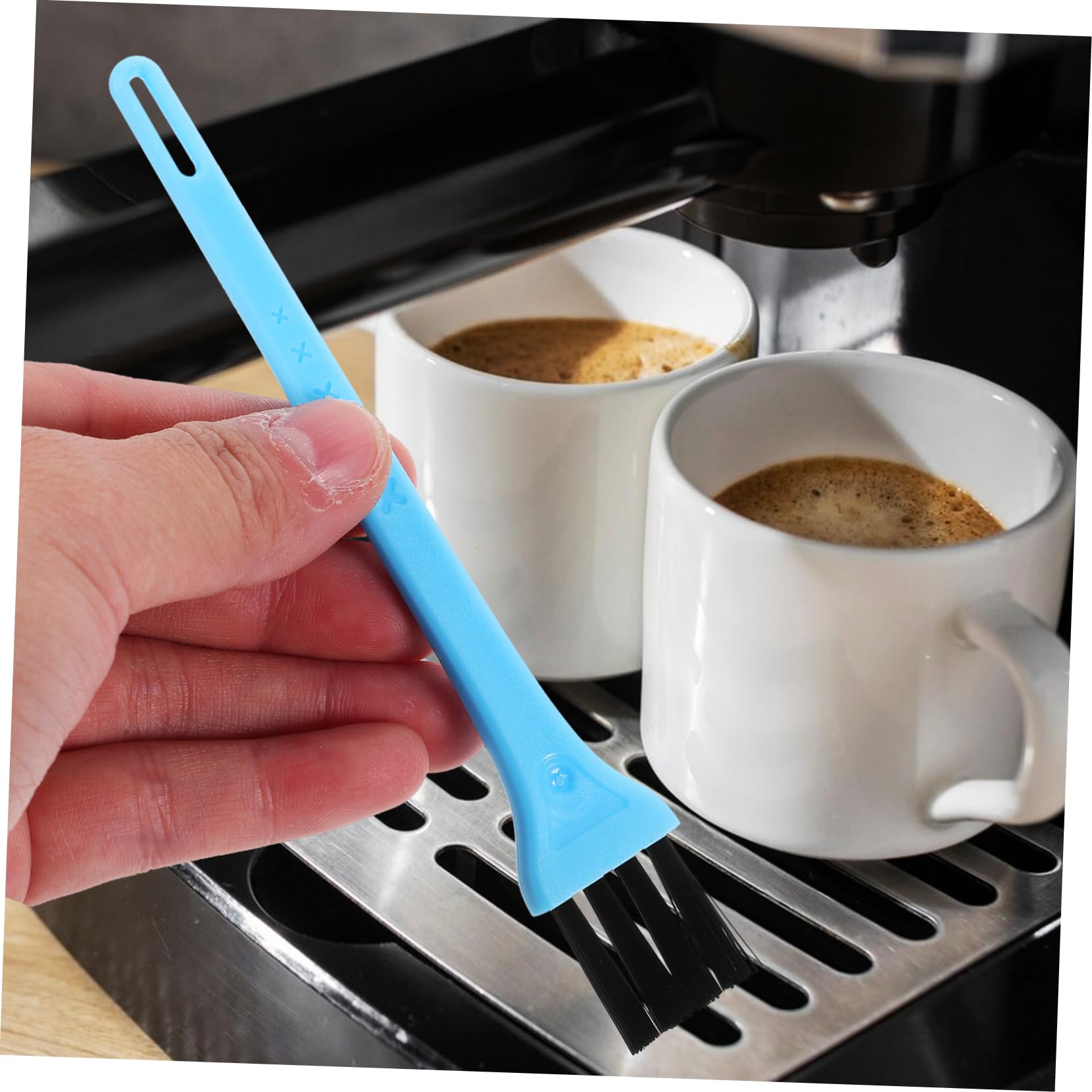 Cabilock 20Pcs Coffee Machine Cleaning Brush Soft Bristle Wiping Tool for Espresso Machines Keyboards Multi Functional for Coffee Garlic More Compact Design for