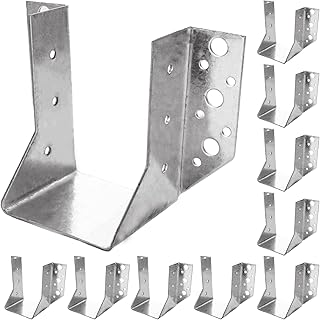 AKOLAFE 10 Stück Balkenschuh 80x120mm Holzbalkenverbinder Balkenverbinder Verbinder sendzimirverzinkt für Holz Beton