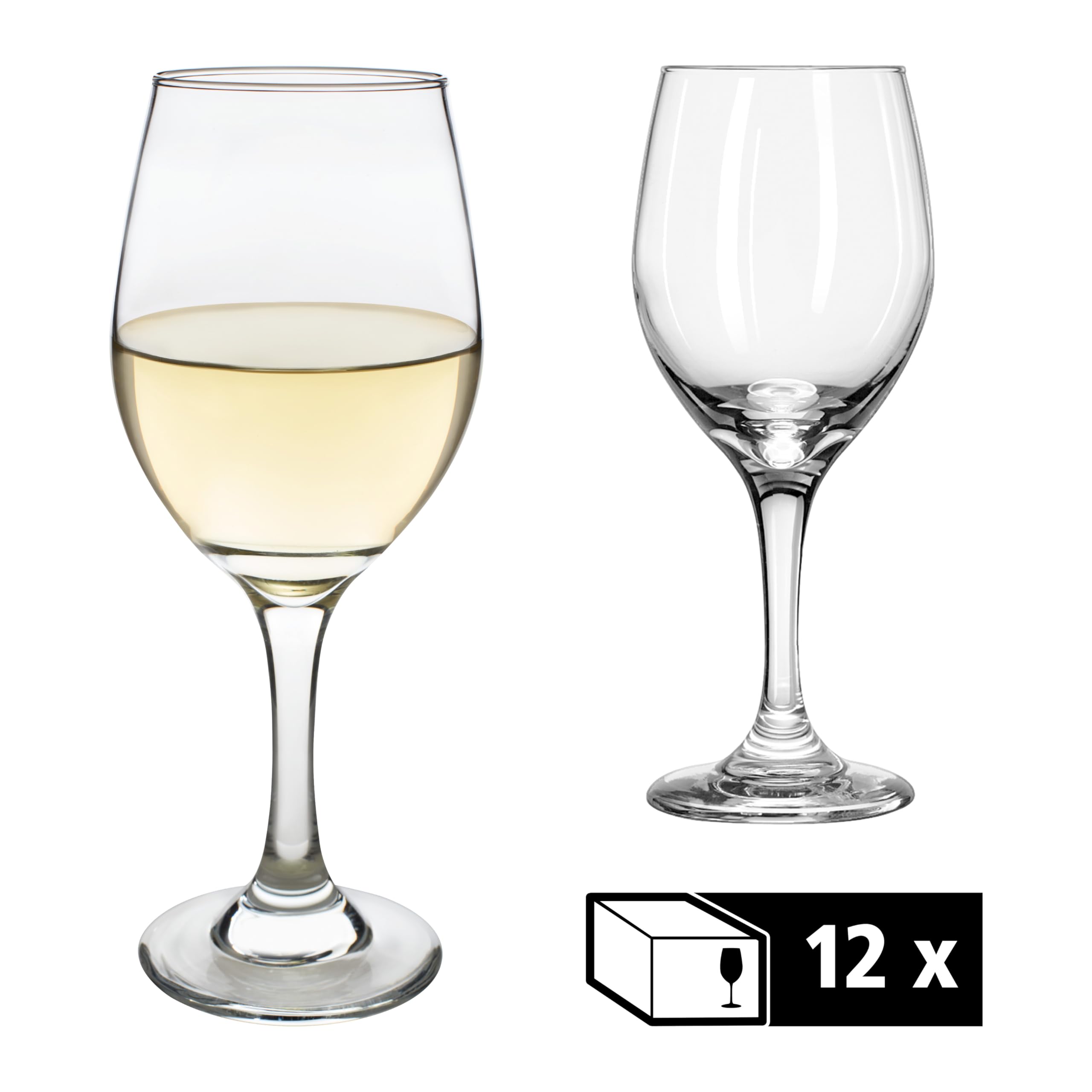 LIBBEY 70164 Trinkglas/Weinglas, Goblet "TEARDROP", 355 ml, 12er Set