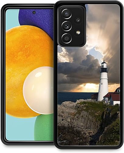 CARLOCA Funda compatible con Samsung Galaxy A53 5G, diseño gráfico de identidad de nubes de faro, a prueba de golpes, antiarañazos, de acrílico duro