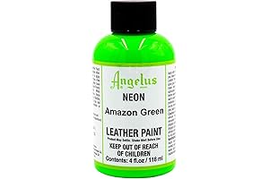 Angelus Neon Acrylic Leather Paint - Amazon Green