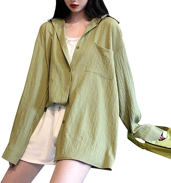 Amazon rdman 日焼け止めシャツ レディース S Xl 薄手 無地 涼しい Uvカット ゆったり 春夏秋 体型カバー 長袖 着痩せ 森ガール ブラウス 上着 トップス シャツ コート オーバーシャツ 羽織り ショール カーディガン シャツ ブラウス 通販
