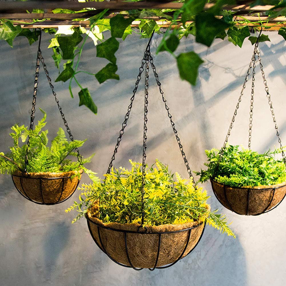 Lot De 3 Chaînes à Suspendre Pour Pot De Fleurs D'extérieur De 58,4 Cm De Long, Chaîne De Rechange En Métal à 3 Points Pour Mangeoire à Oiseaux, Jardinières Et Lanternes