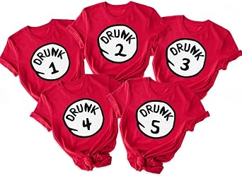 Custom Number Drunk Shirt, Funny Group Matching Drunk Tee T Shirt Party Spirit