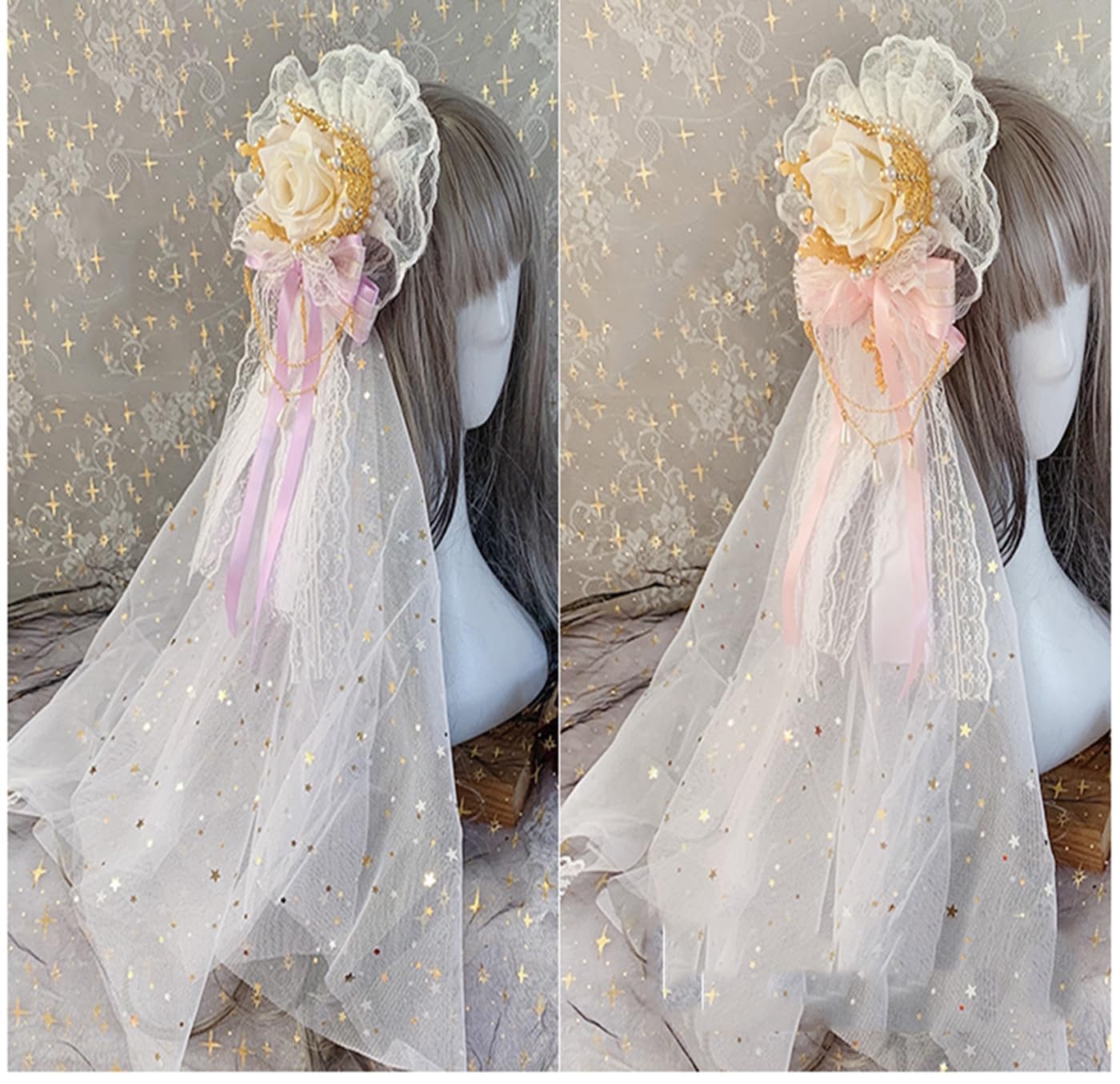 Amazon.co.jp: ロリータ ヘアアクセサリー 王冠 花嫁 ミニハット