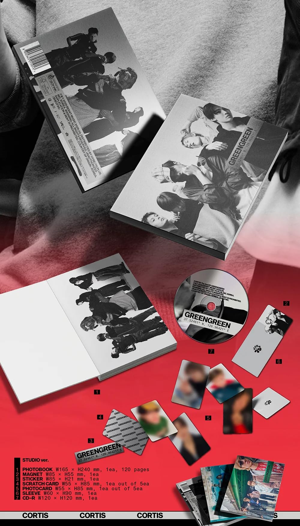 Amazon.com: CORTIS GREENGREEN 2nd EP Album [STUDIO Ver.] Photobook