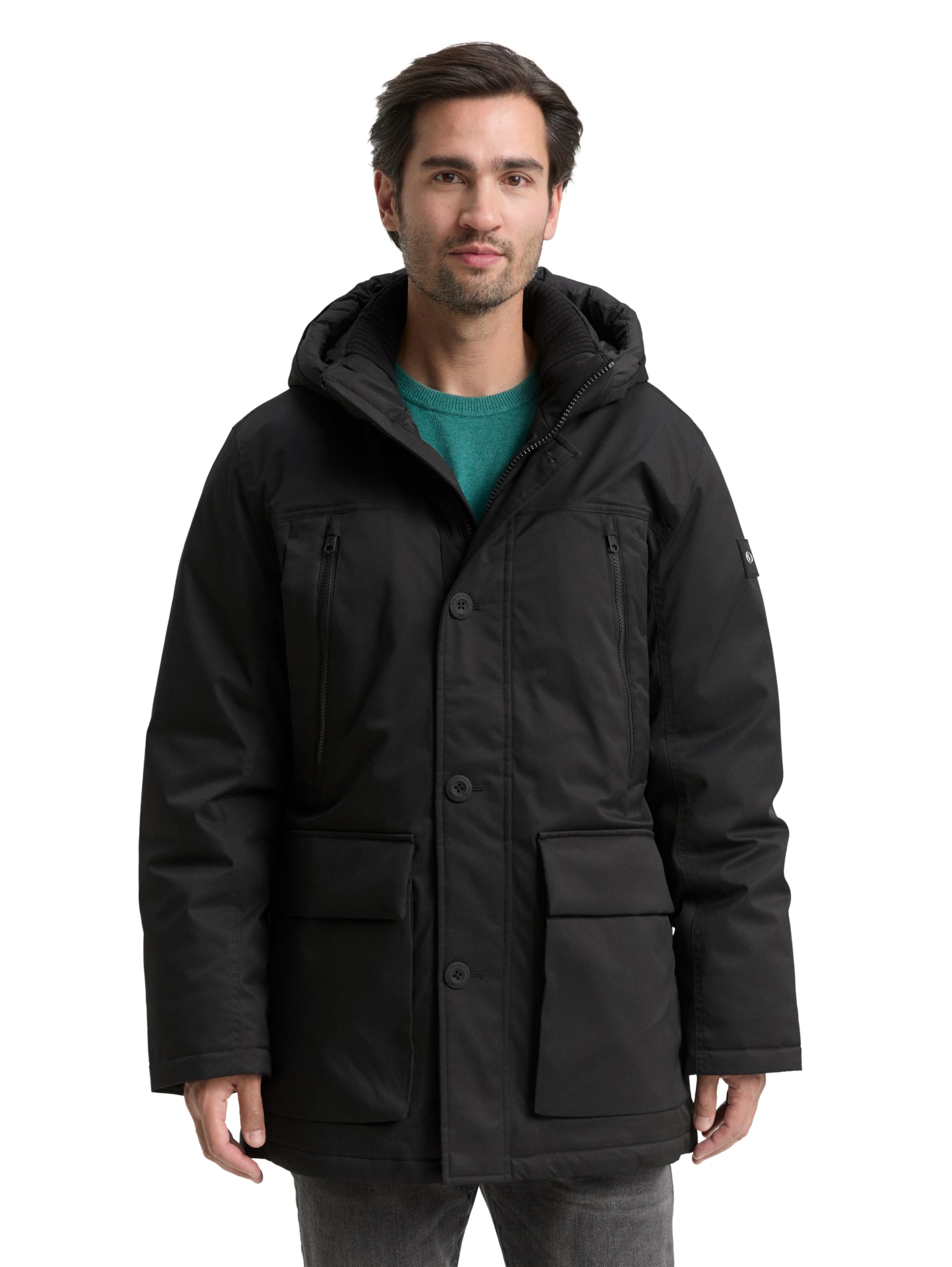 Tom Tailor Herren Arctic Parka mit Abnehmbarer Kapuze