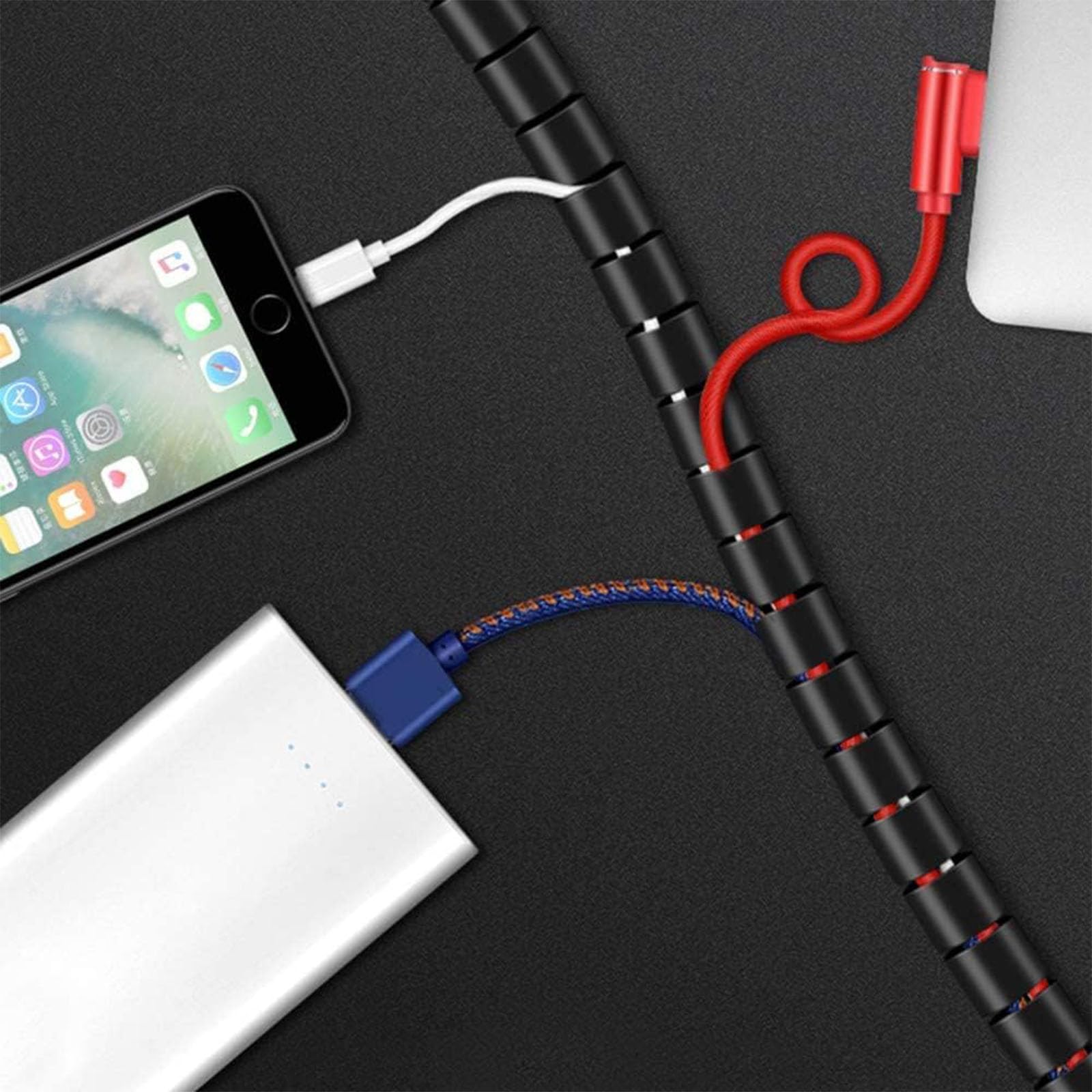 Spirale Avvolgicavo 12m Nero - Tubo PE Per Organizzazione Cavi 8mm - Foto 4