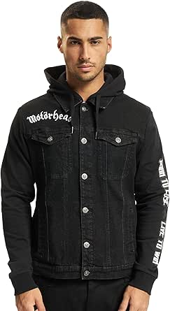 Veste En Jean Moto Brandit Cradock - Noir/Noir - Homme - Motörhead Merch (Neuf Avec étiquettes)