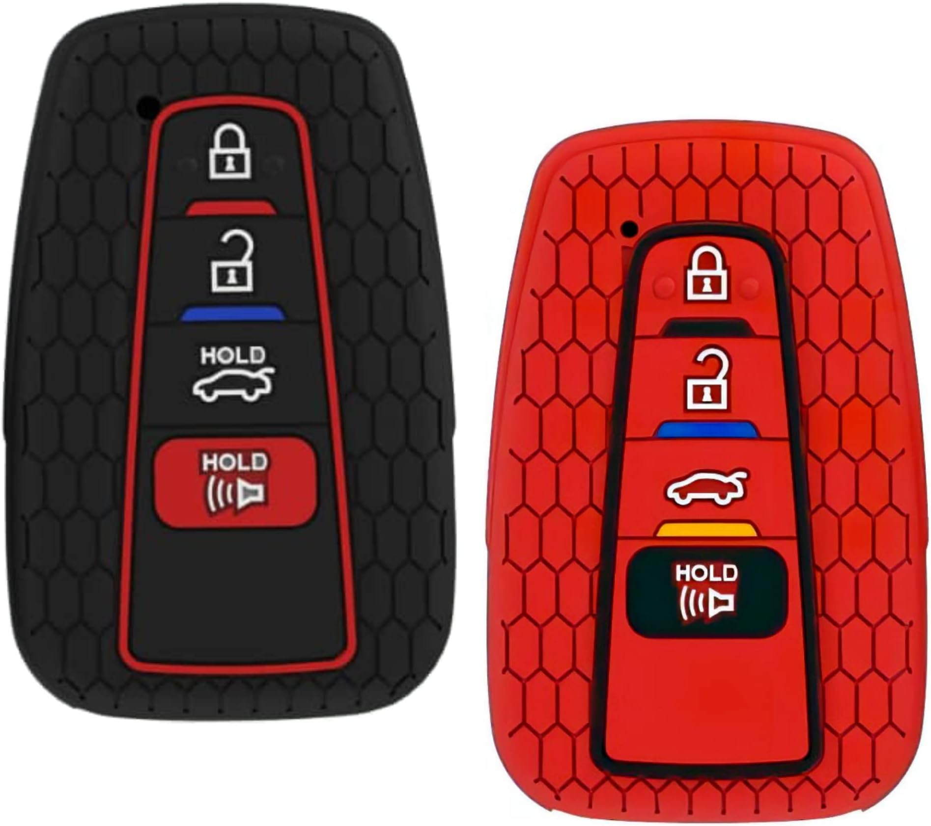 Amazon.com: 2PCS Snugfit Key fob Cover for Toyota 2020 2021 2022 Toyota ...