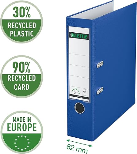 Miniatura 2 de Leitz Archivo de palanca para arco, azul oscuro, A4, 3.150 in de ancho, plástico, 10105068