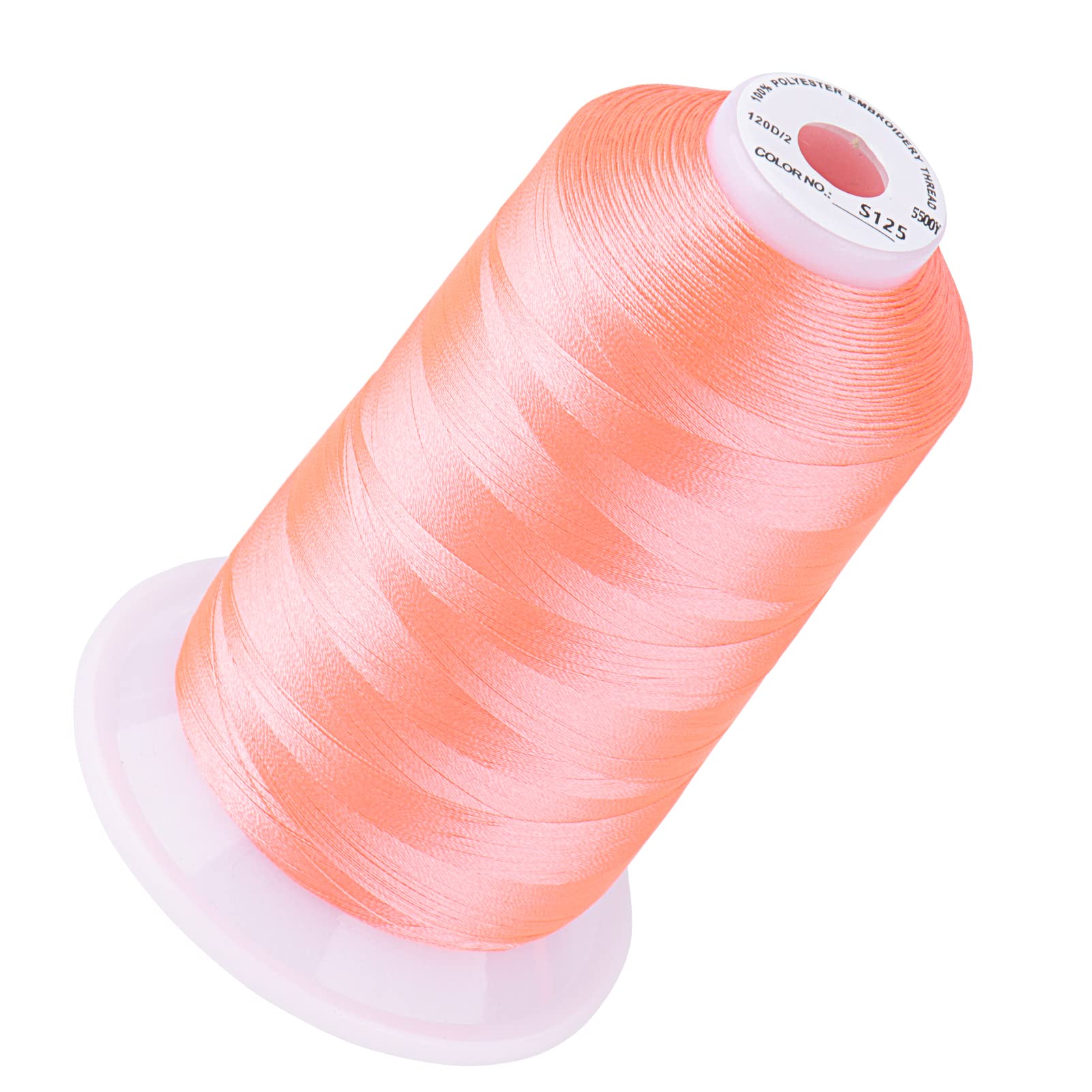 Simthread 5500Yds/5000M 40WT Polyester Embroidery Thread Neon Pink S125